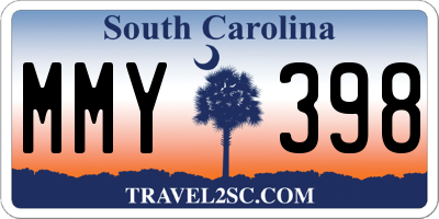 SC license plate MMY398