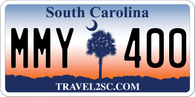 SC license plate MMY400