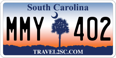 SC license plate MMY402