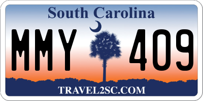 SC license plate MMY409