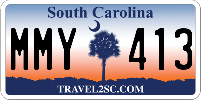 SC license plate MMY413