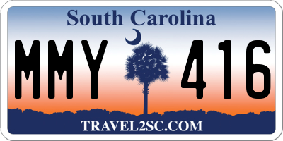 SC license plate MMY416