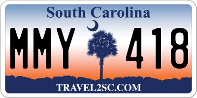 SC license plate MMY418