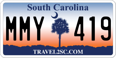 SC license plate MMY419