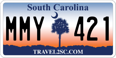 SC license plate MMY421