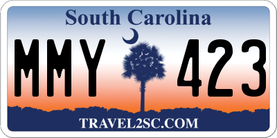 SC license plate MMY423
