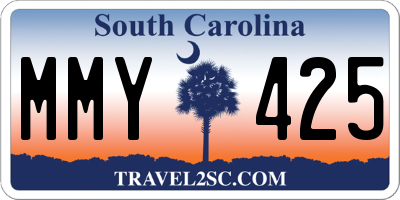 SC license plate MMY425