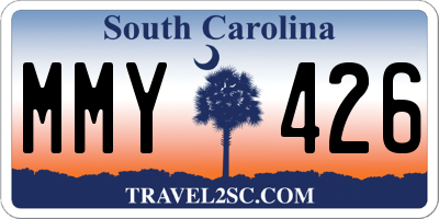 SC license plate MMY426