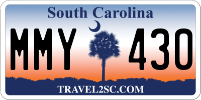 SC license plate MMY430