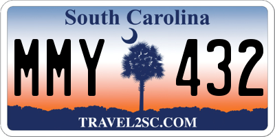 SC license plate MMY432