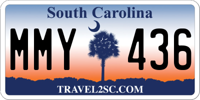 SC license plate MMY436