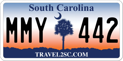 SC license plate MMY442