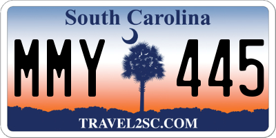 SC license plate MMY445