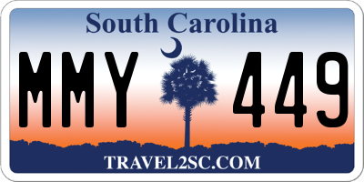 SC license plate MMY449