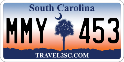 SC license plate MMY453