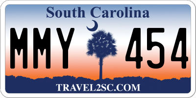 SC license plate MMY454