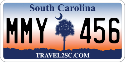SC license plate MMY456