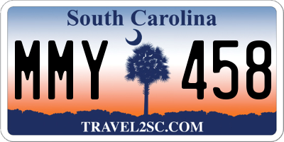 SC license plate MMY458