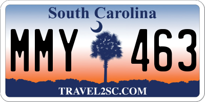 SC license plate MMY463
