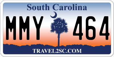 SC license plate MMY464