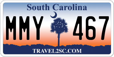 SC license plate MMY467