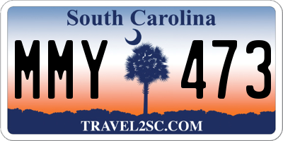 SC license plate MMY473