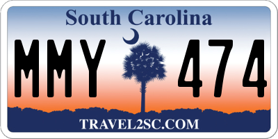 SC license plate MMY474