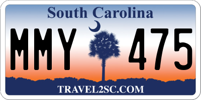 SC license plate MMY475