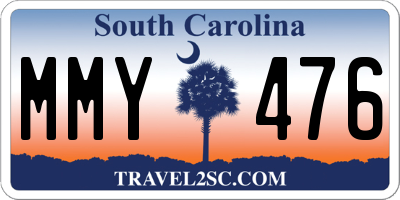 SC license plate MMY476