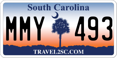 SC license plate MMY493
