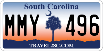 SC license plate MMY496