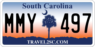 SC license plate MMY497
