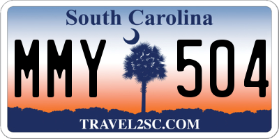 SC license plate MMY504