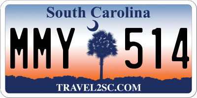 SC license plate MMY514