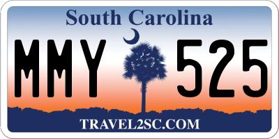 SC license plate MMY525