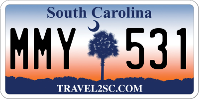SC license plate MMY531