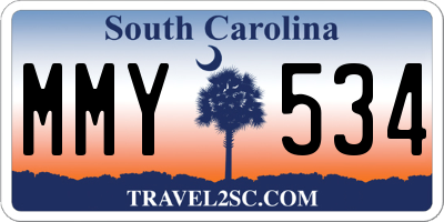 SC license plate MMY534