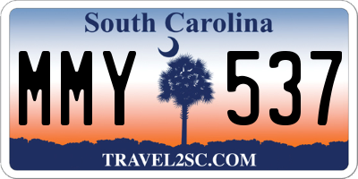 SC license plate MMY537