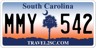 SC license plate MMY542