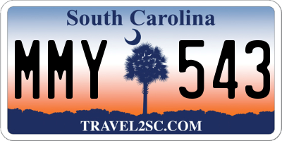 SC license plate MMY543