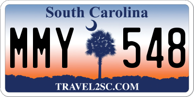 SC license plate MMY548