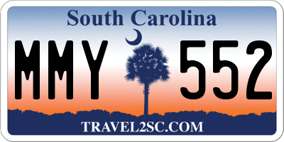 SC license plate MMY552