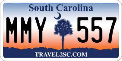 SC license plate MMY557
