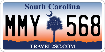 SC license plate MMY568