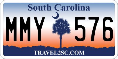 SC license plate MMY576