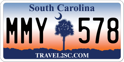 SC license plate MMY578