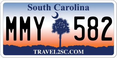 SC license plate MMY582