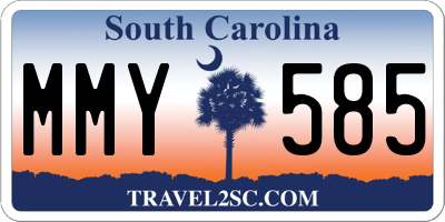 SC license plate MMY585
