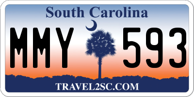 SC license plate MMY593