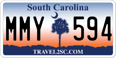 SC license plate MMY594